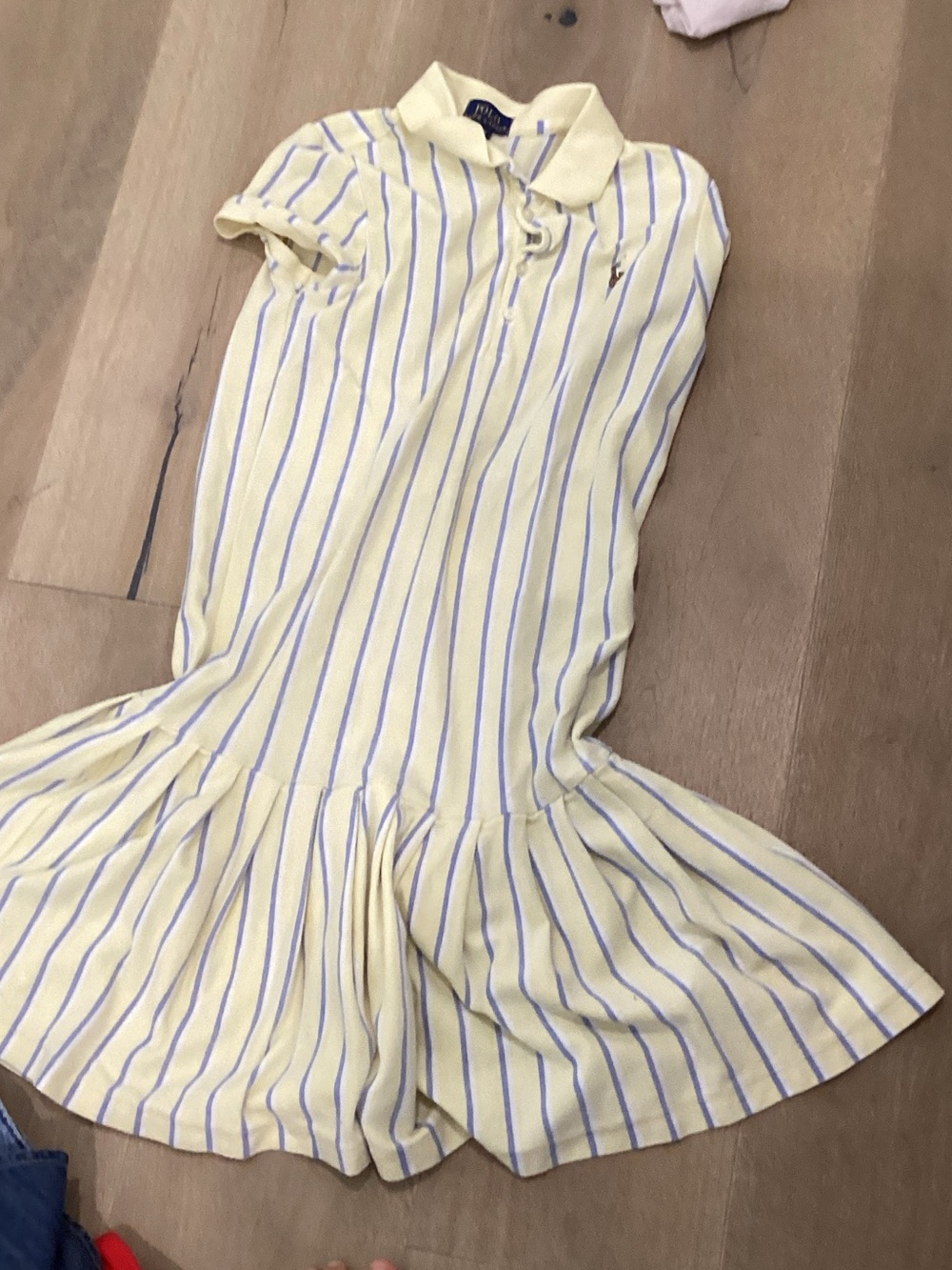 Polo by Ralph Lauren Yellow Dress with Blue Stripes